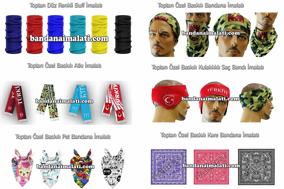 Bandana, Buff, Atkı, Uyku Bandı Tasarım Baskı ve İmalatı